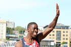 Dwain Chambers after winning  the 100 metres at the 2012 BUPA Great North CityGames.